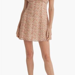 Floral puff sleeve mini Dress